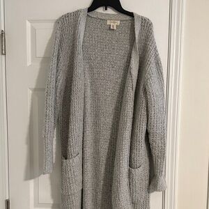 Jessica Simpson Heather Gray Open-Front Cardigan